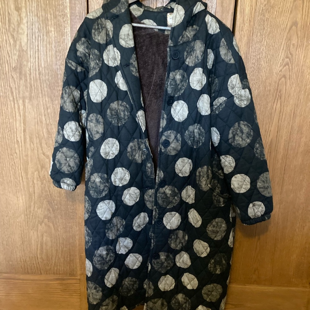 Quilted Coat with Circle Pattern